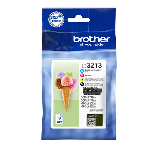Brother LC-3213VAL ink cartridge 4 pc(s) Original High (XL) Yield Black, Cyan, Magenta, Yellow Brother LC-3213VAL ink cartridge 4 pc(s) Original High (XL) Yield Black, Cyan, Magenta, Yellow